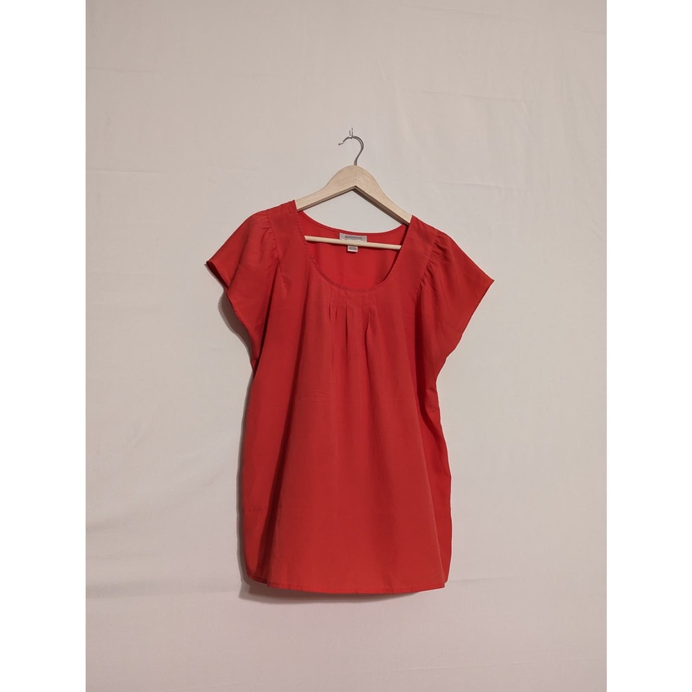Motherhood Maternity pink flowy lightweight blouse shirt womens medium